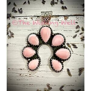 Queen Conch Naja Pendant 2” Sterling Boho Native American Inspired